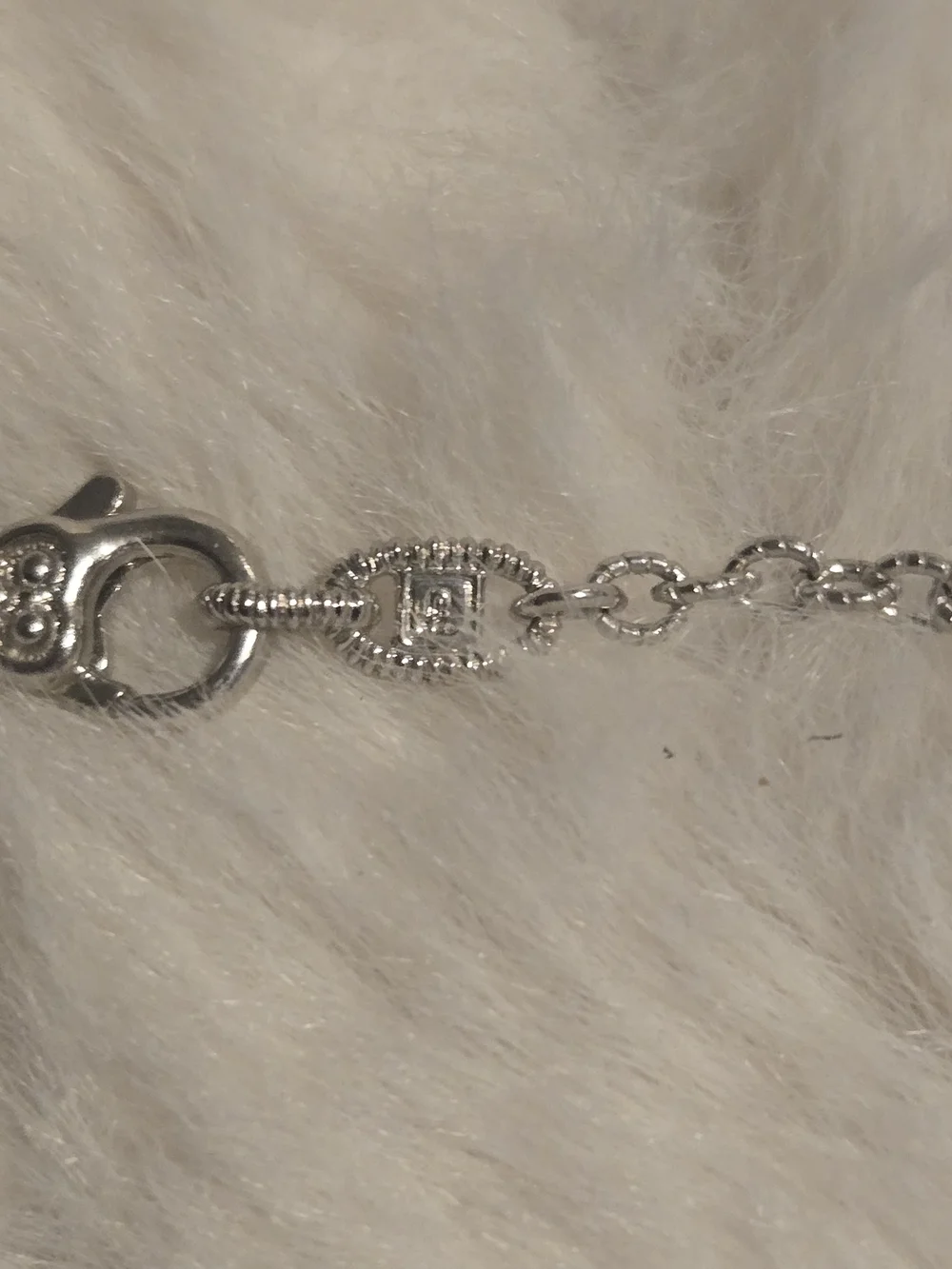 Judith Ripka Silver Heart Pendant with Champagne Stone